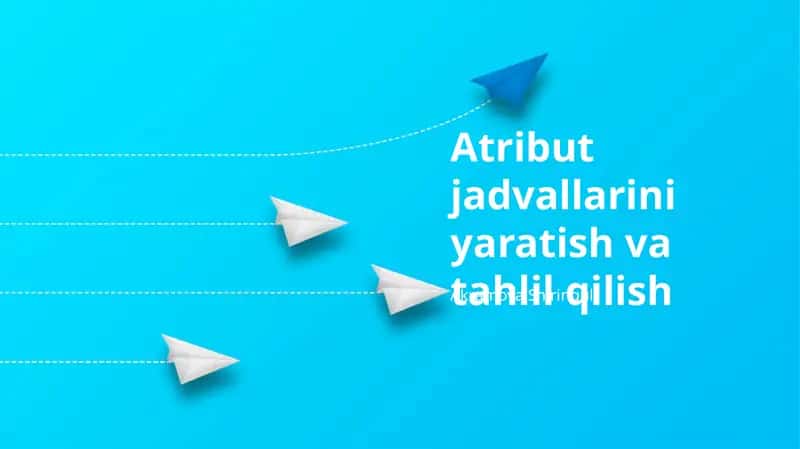 Atribut Jadvallari Misollari va Amaliy Qo'llanma