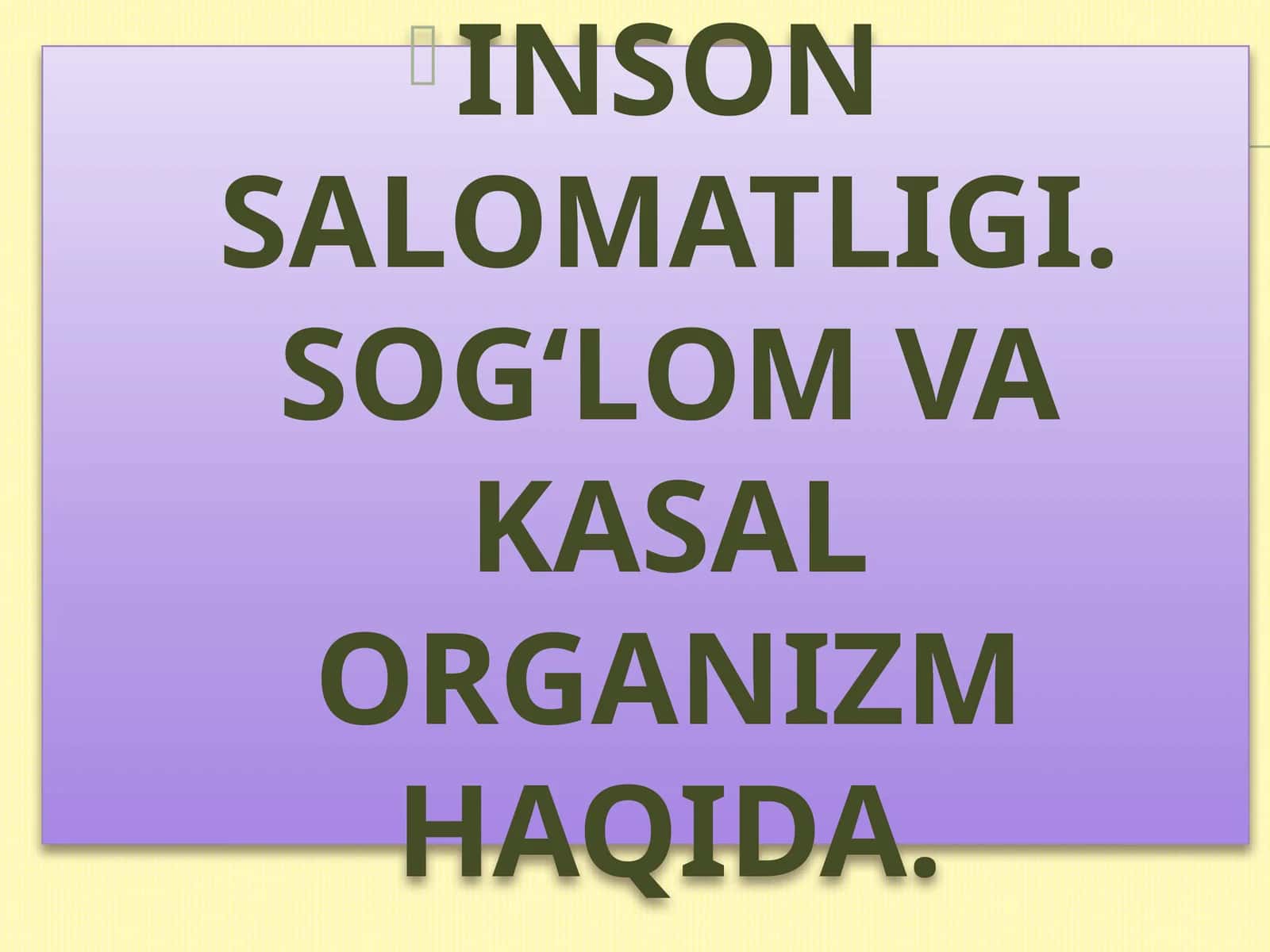 Insоnsalоmatligi