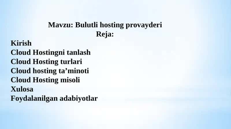 Cloud Hosting