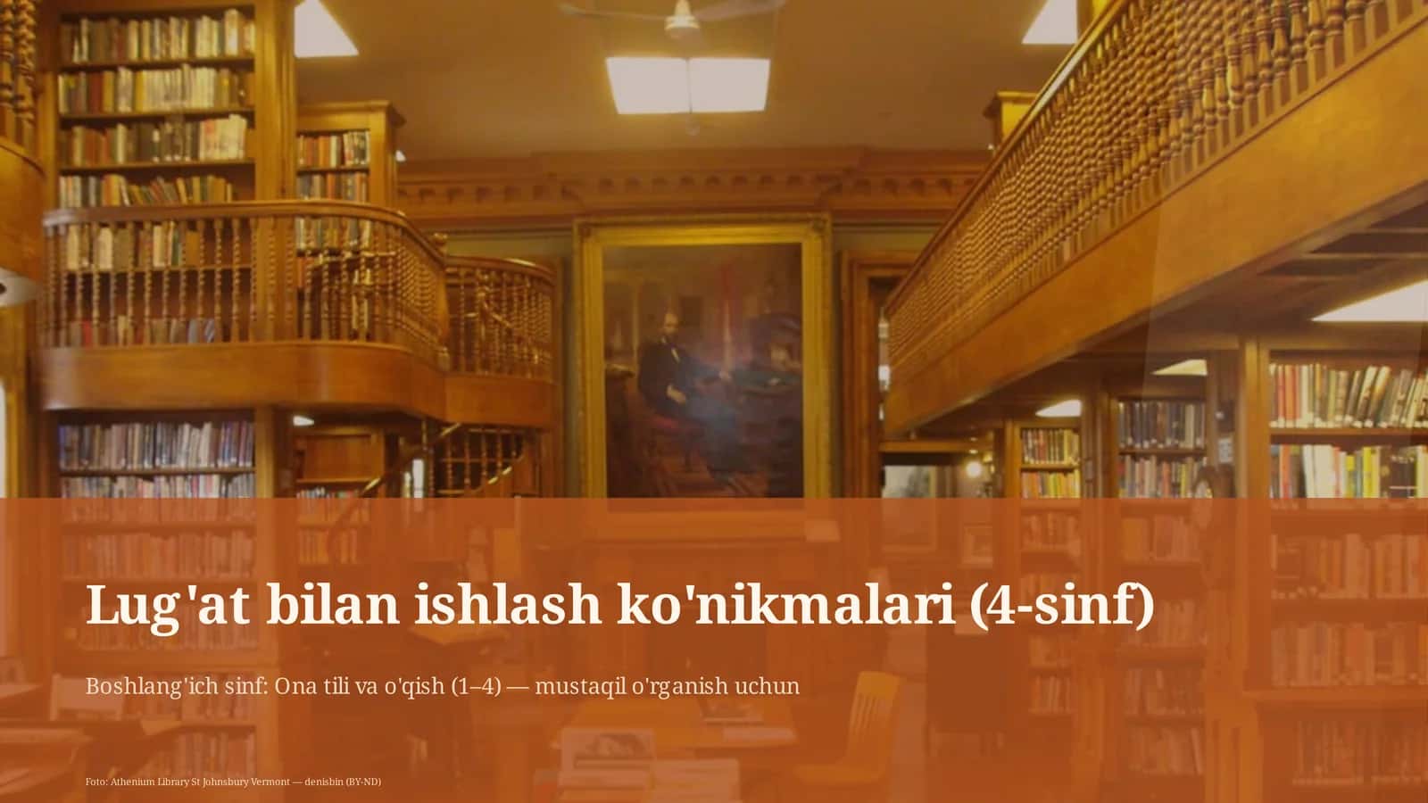 Lug'at bilan ishlash ko'nikmalari (4-sinf)