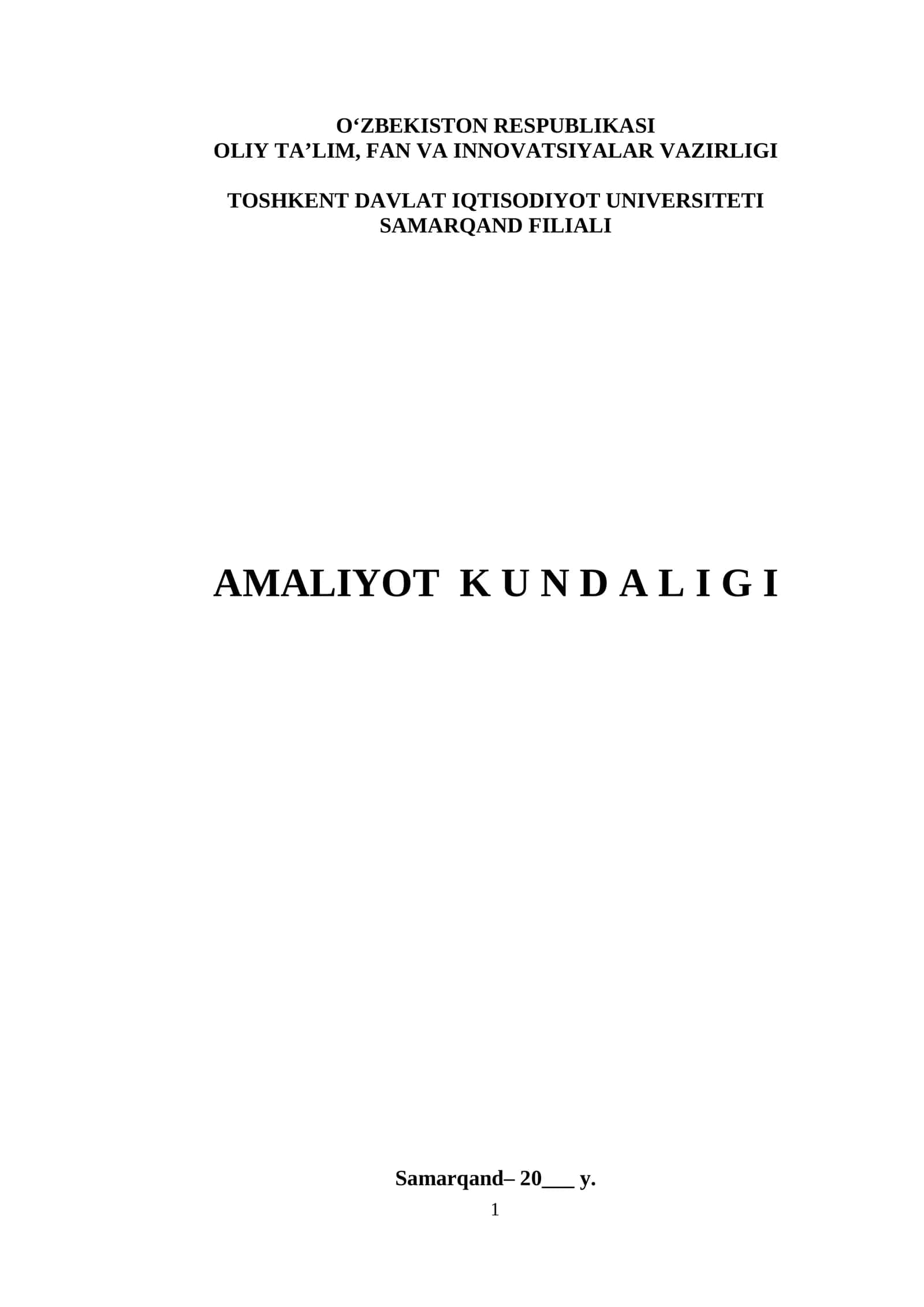 kundalik yozish tartibi