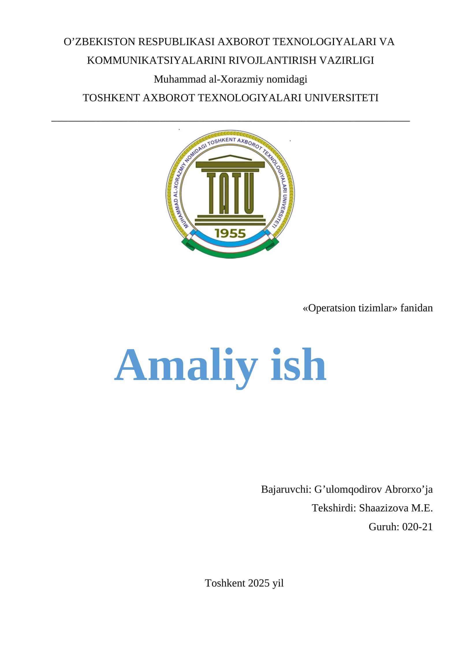 Zamonaviy operatsion tizimlarni o’rnatish. Linux operatsion tizimlari dasturiy ta’minotining tarkibi