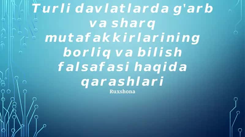 Turlarining tadqiqoti garb va sharq davlatlari, ularning boshqaruv turlari va ularning kapitalistik modellarining taqdim etilishi