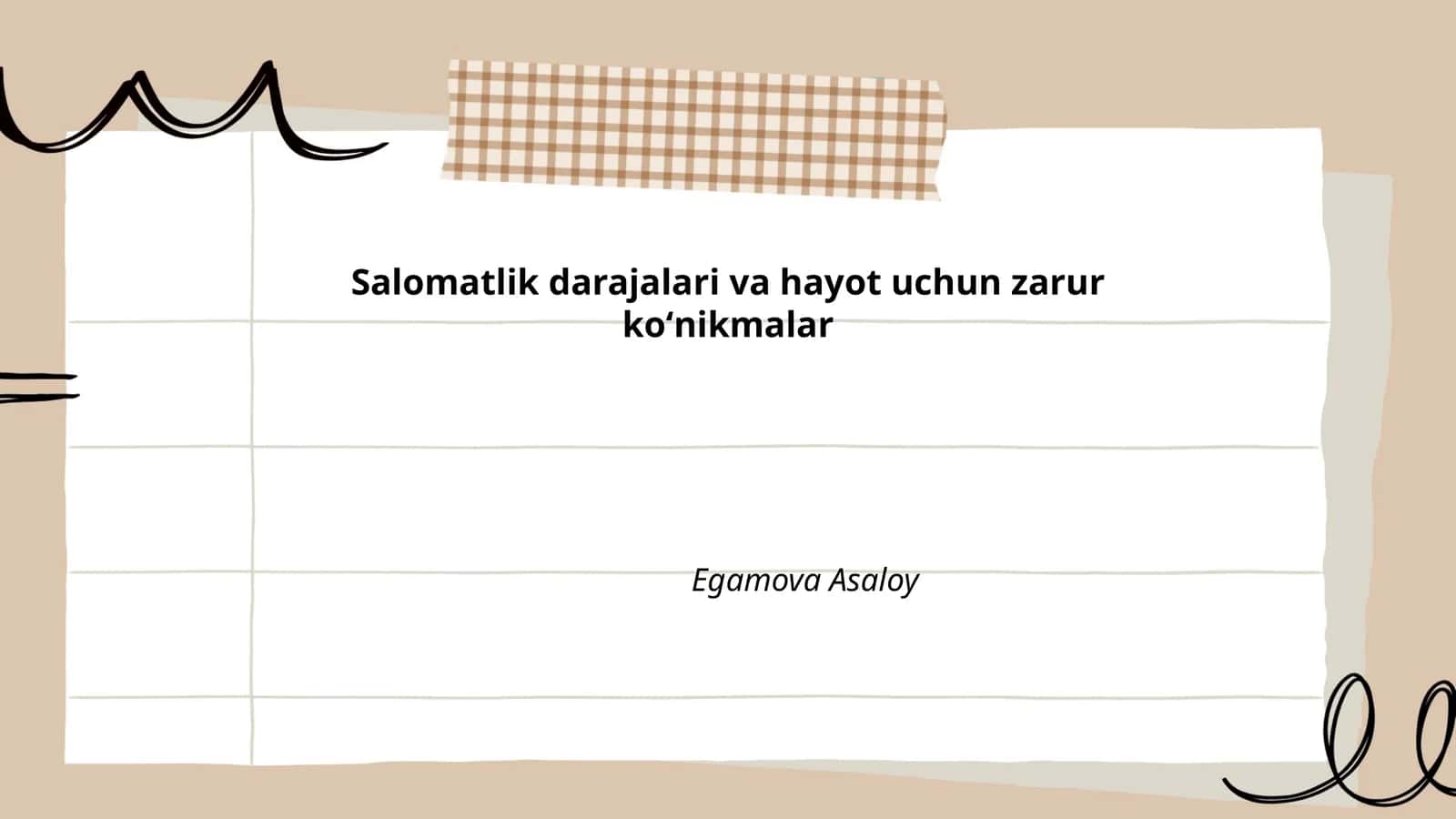 Jismoniy salomatlik va fitnes darajalari