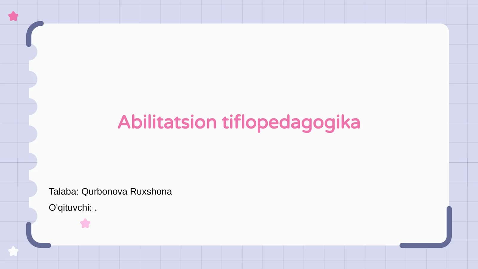 Abilitatsion tiflopedagogika