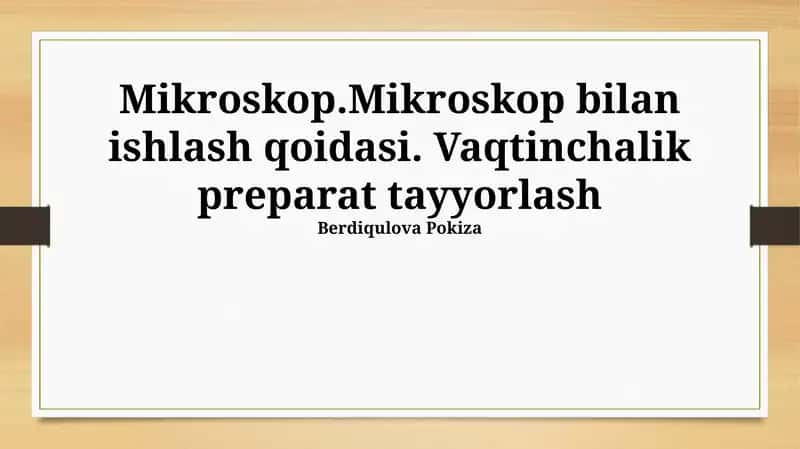 Mikroskop
