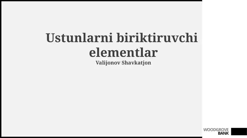 Elementlar O'rtasidagi Aloqalarni Analiz Qilish
