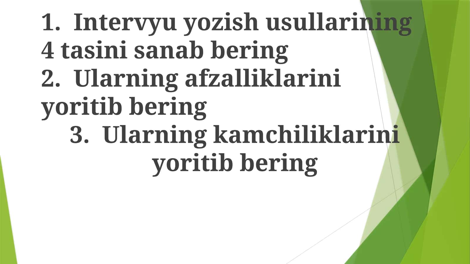 Xulq-atvor intervyulasi: Kelajakdagi muvaffaqiyatni bashorat qilish