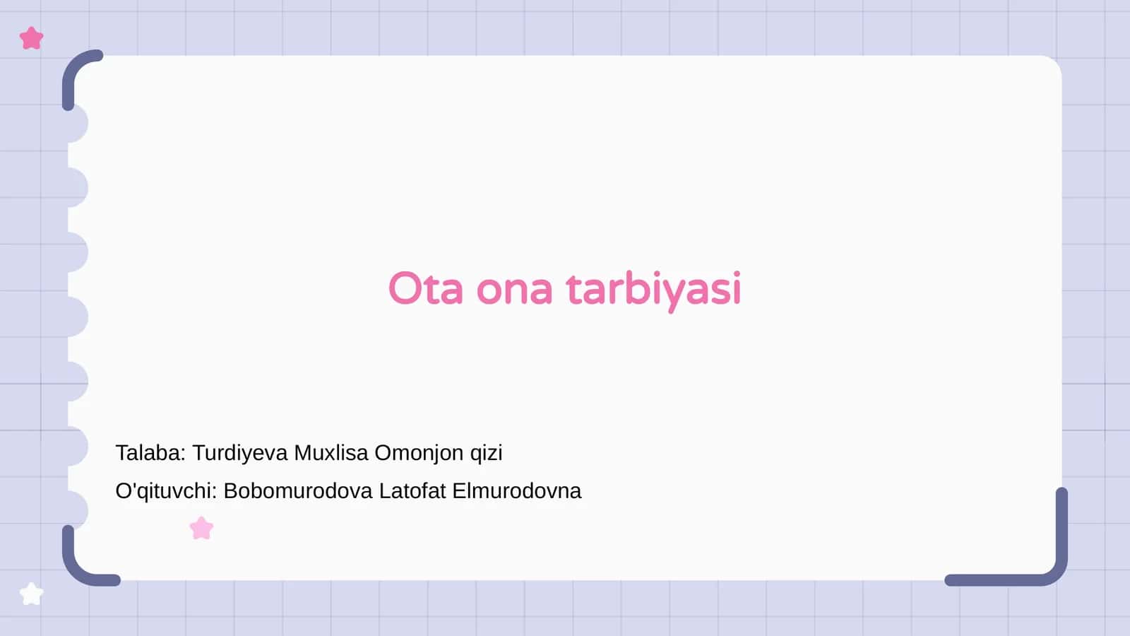 Ota ona tarbiyasi