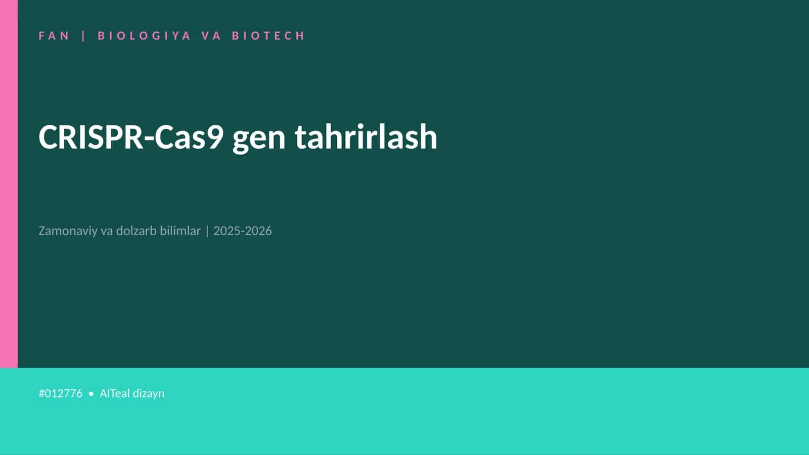 CRISPR-Cas9 gen tahrirlash