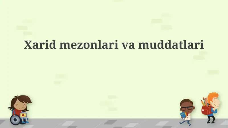 Xarid mezonlari