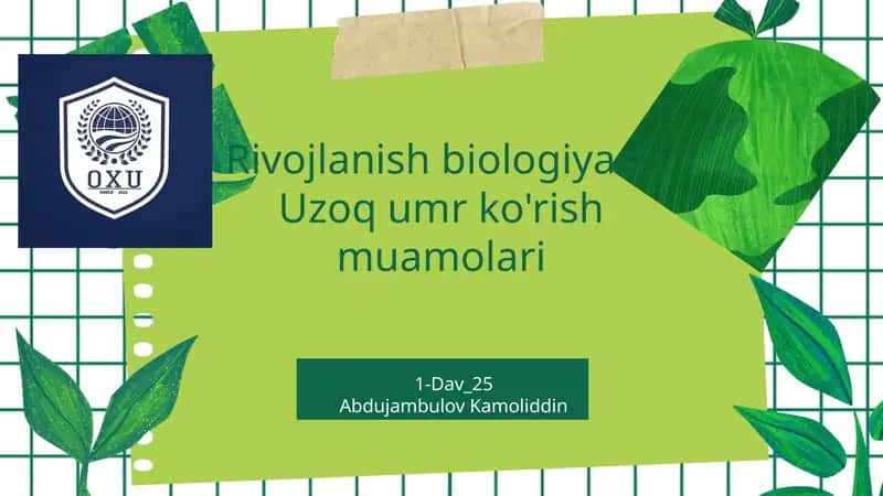 Rivojlanish biologiyasi