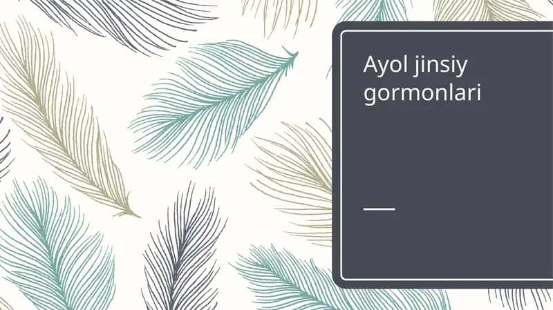 Ayol jinsiy gormonlari