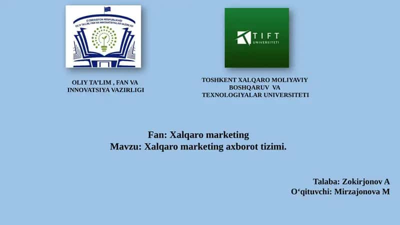 Xalqaro marketing axborot tizimi