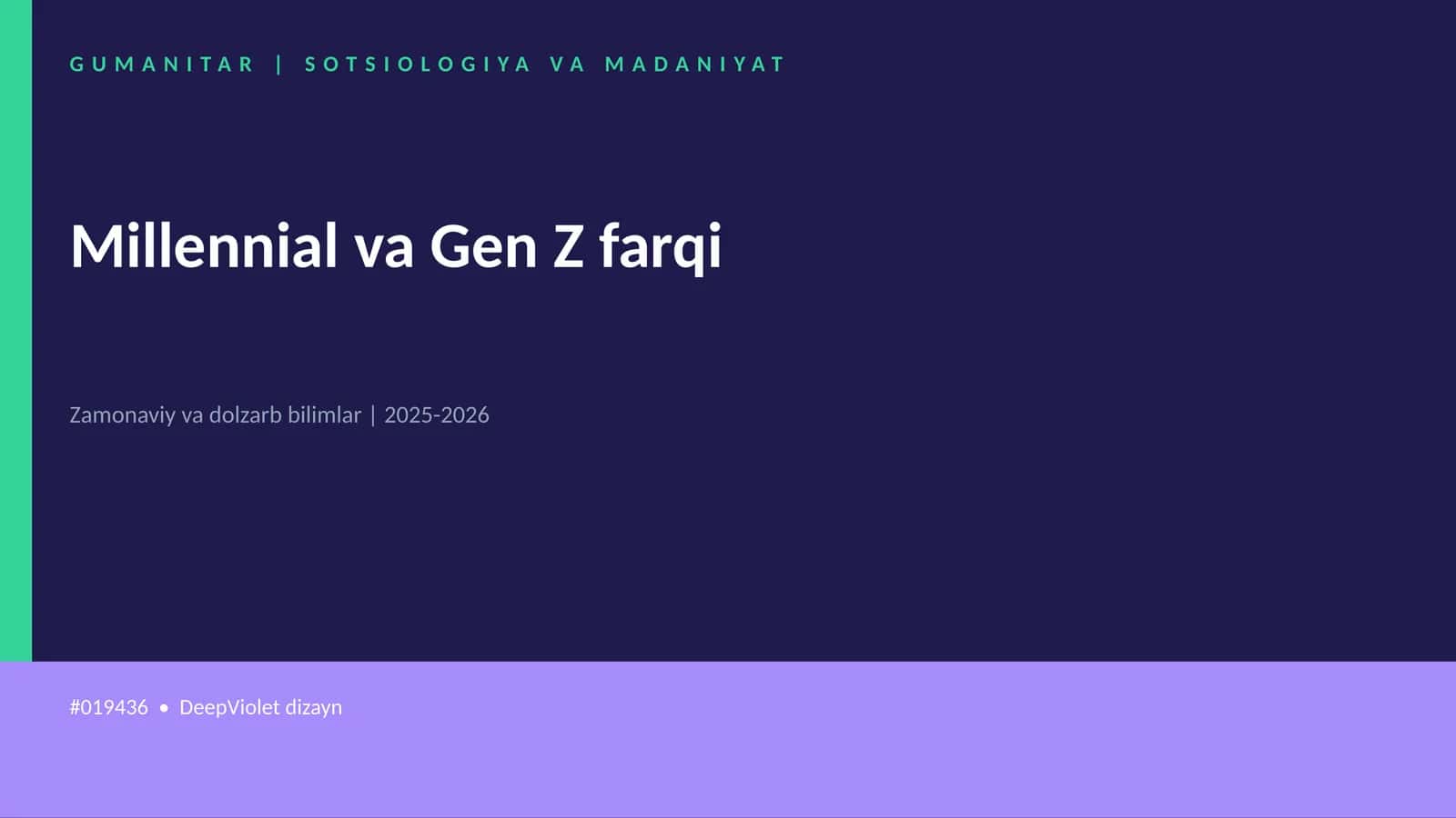 Millennial va Gen Z farqi