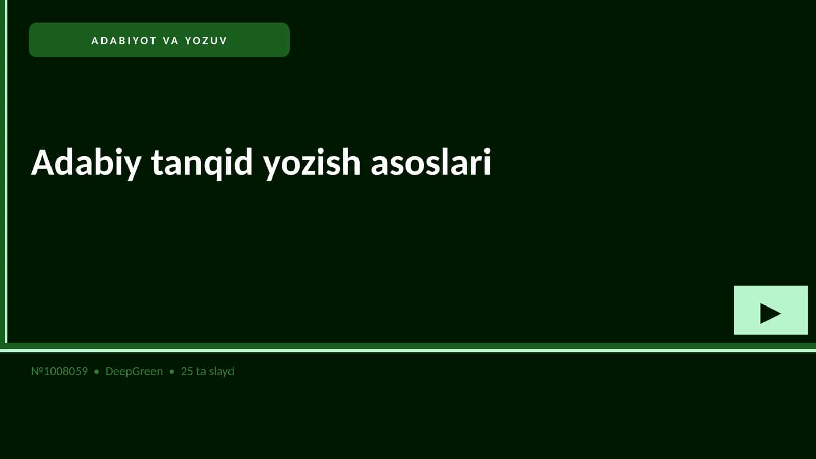 Adabiy tanqid yozish asoslari