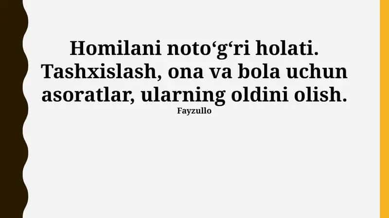 Homilaning noto'g'ri joylashuvi: Diagnostika va Asosiy Turlari