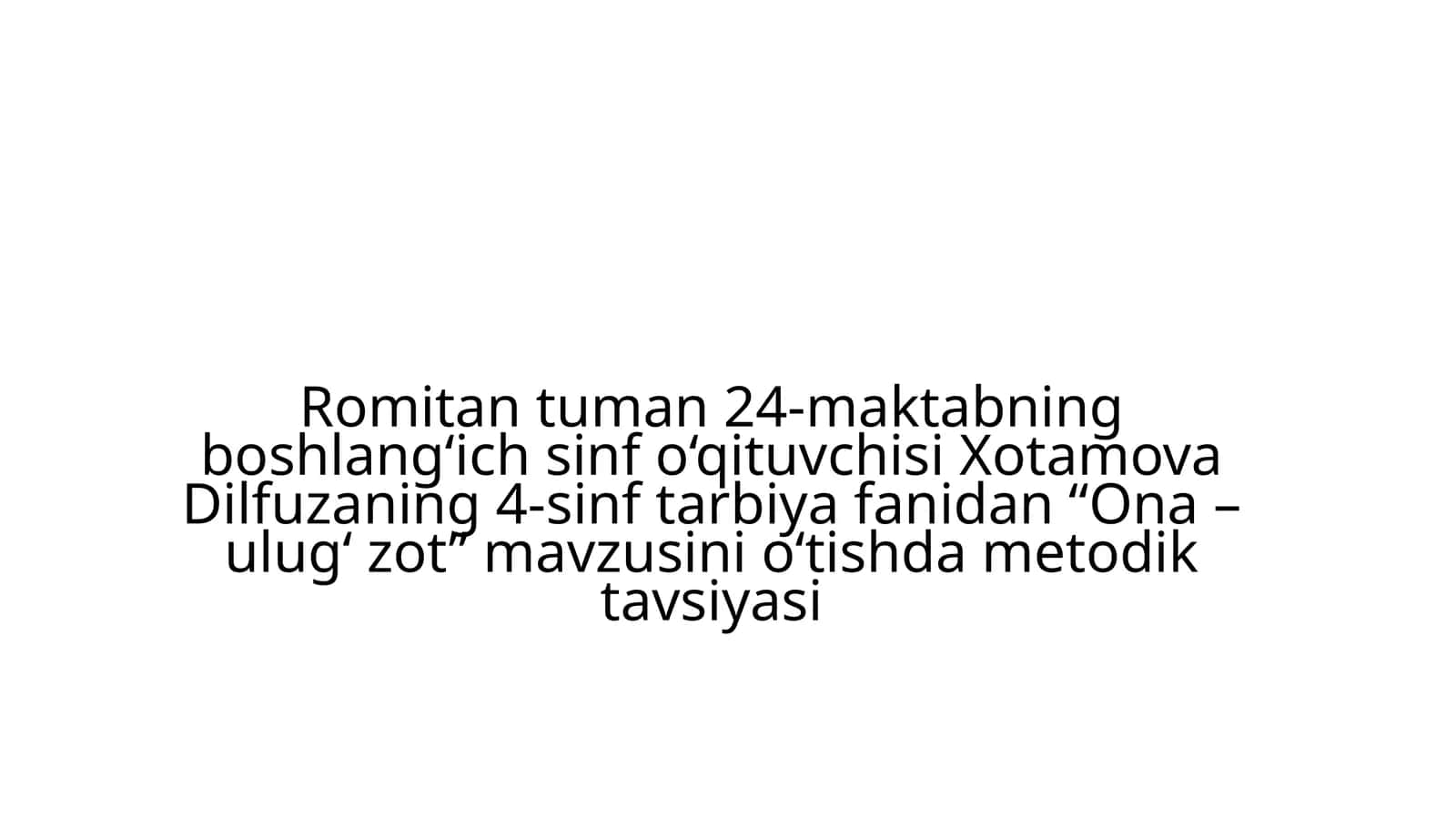 Ona - ulug' zot
