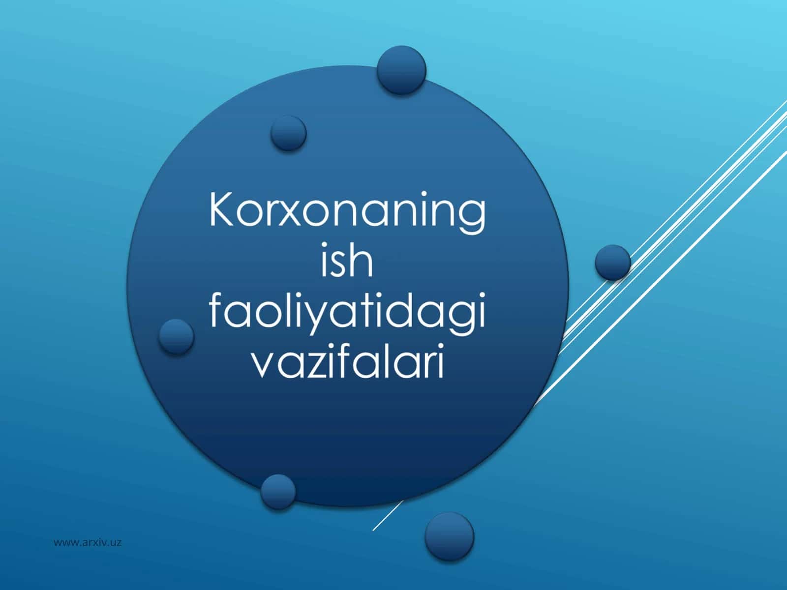 Korxonaning ish faoliyatidagi vazifalari