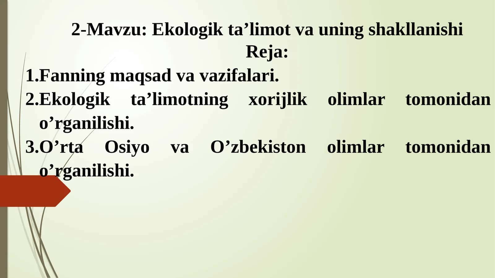 Ekologik ta’limot va uning shakllanishi
