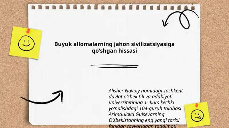 Oʻzbekistonning eng yangi tarixi fanidan taqdimoti