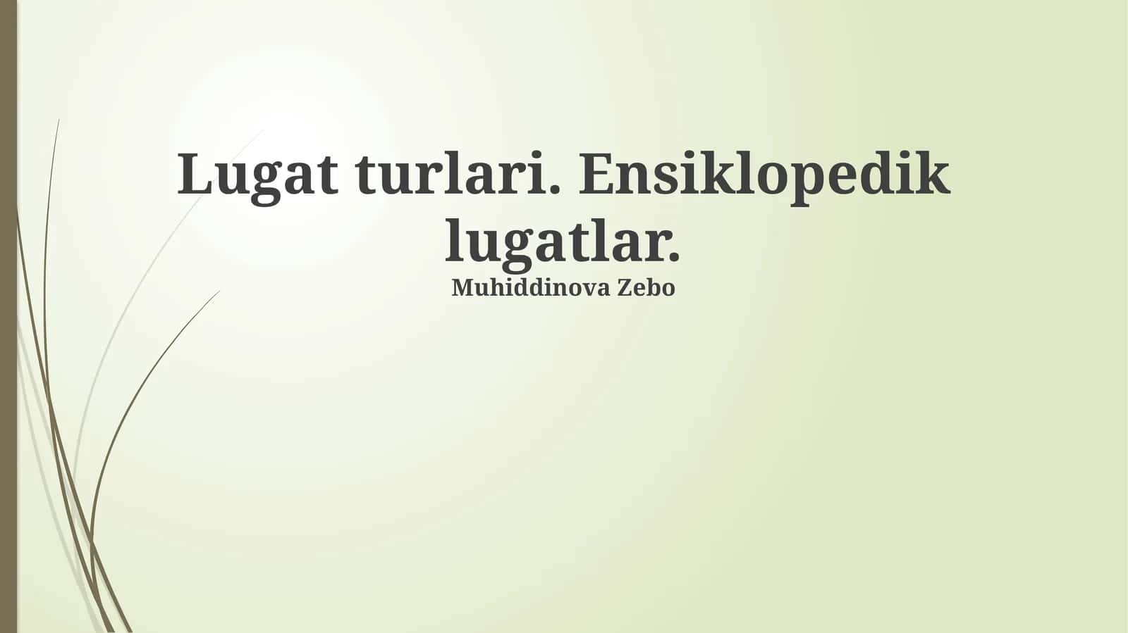 Ensiklopedik lug'atlar