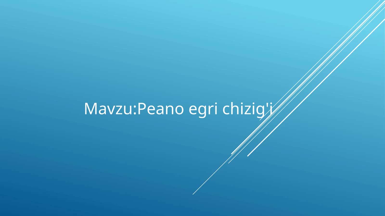 Peano egri chizig'i