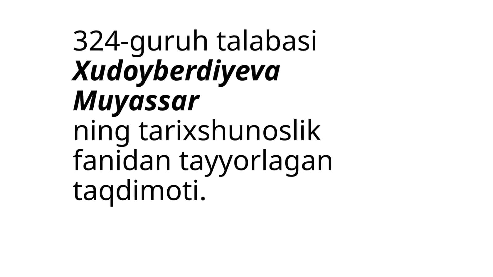 O‘RTA OSIYO XALQLARI TARIXIGA OID HUJJATLAR