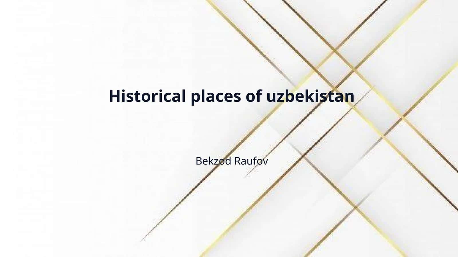 Historical places of uzbekistan
