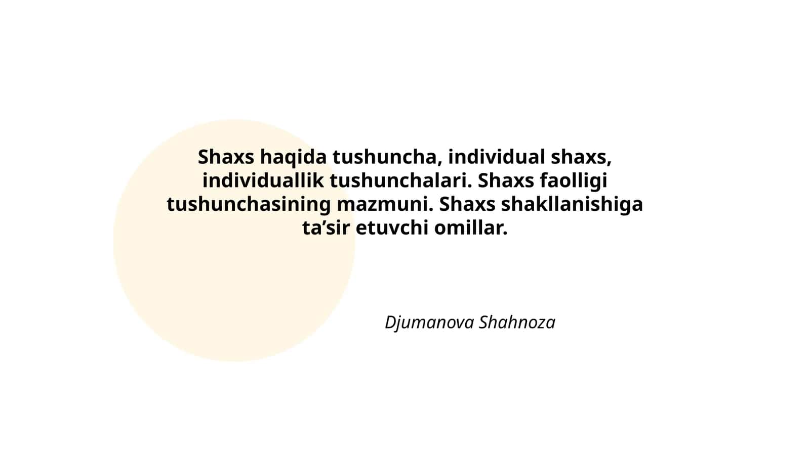 Djumanova Shahnoza