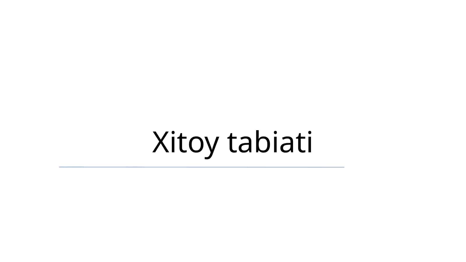 Xitoy tabiati