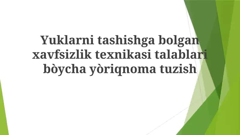 Haydovchilarni Malaka Oshirish va Tayyorlash