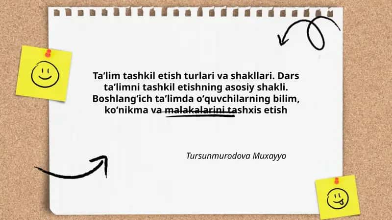Taʼlim tashkil etish turlari va shakllari