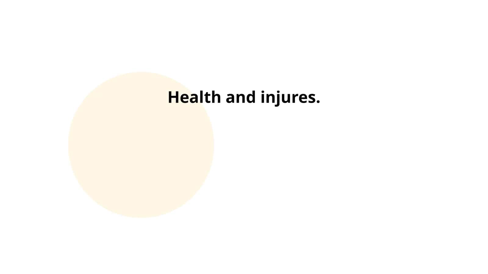 Health and injures