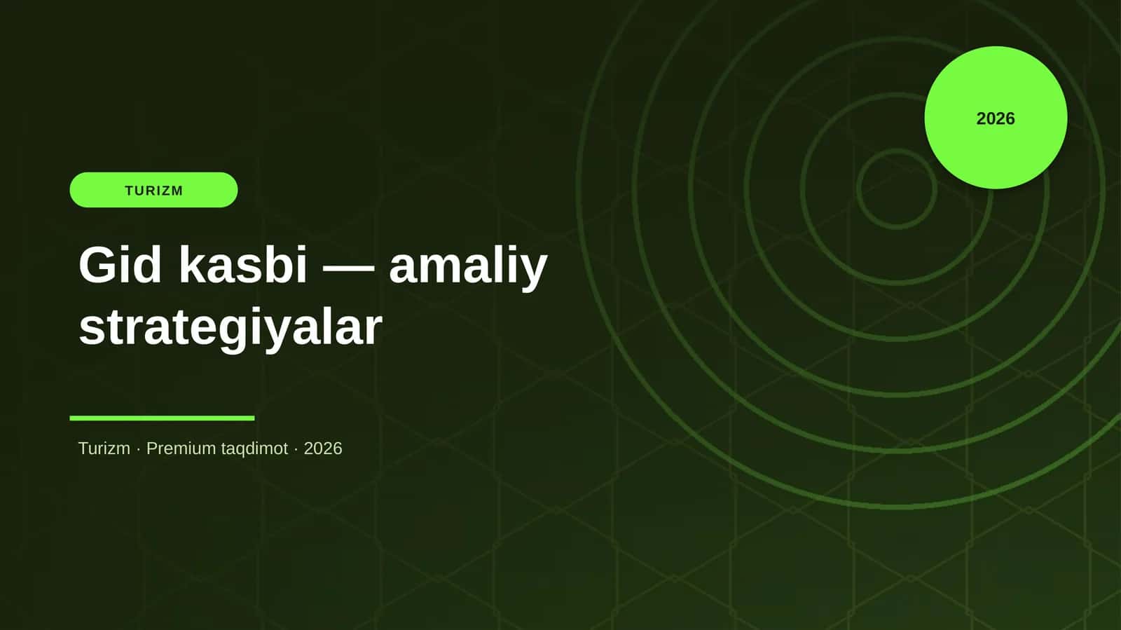 Gid kasbi — amaliy strategiyalar