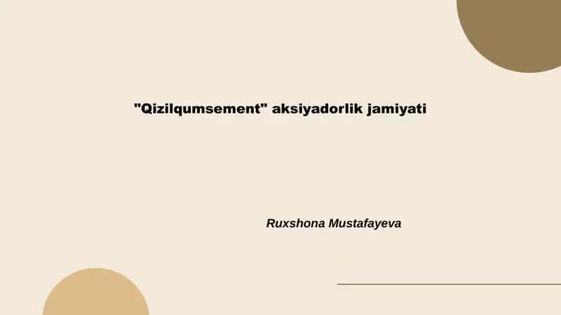 Qizilqumsement aksiyadorlik jamiyati