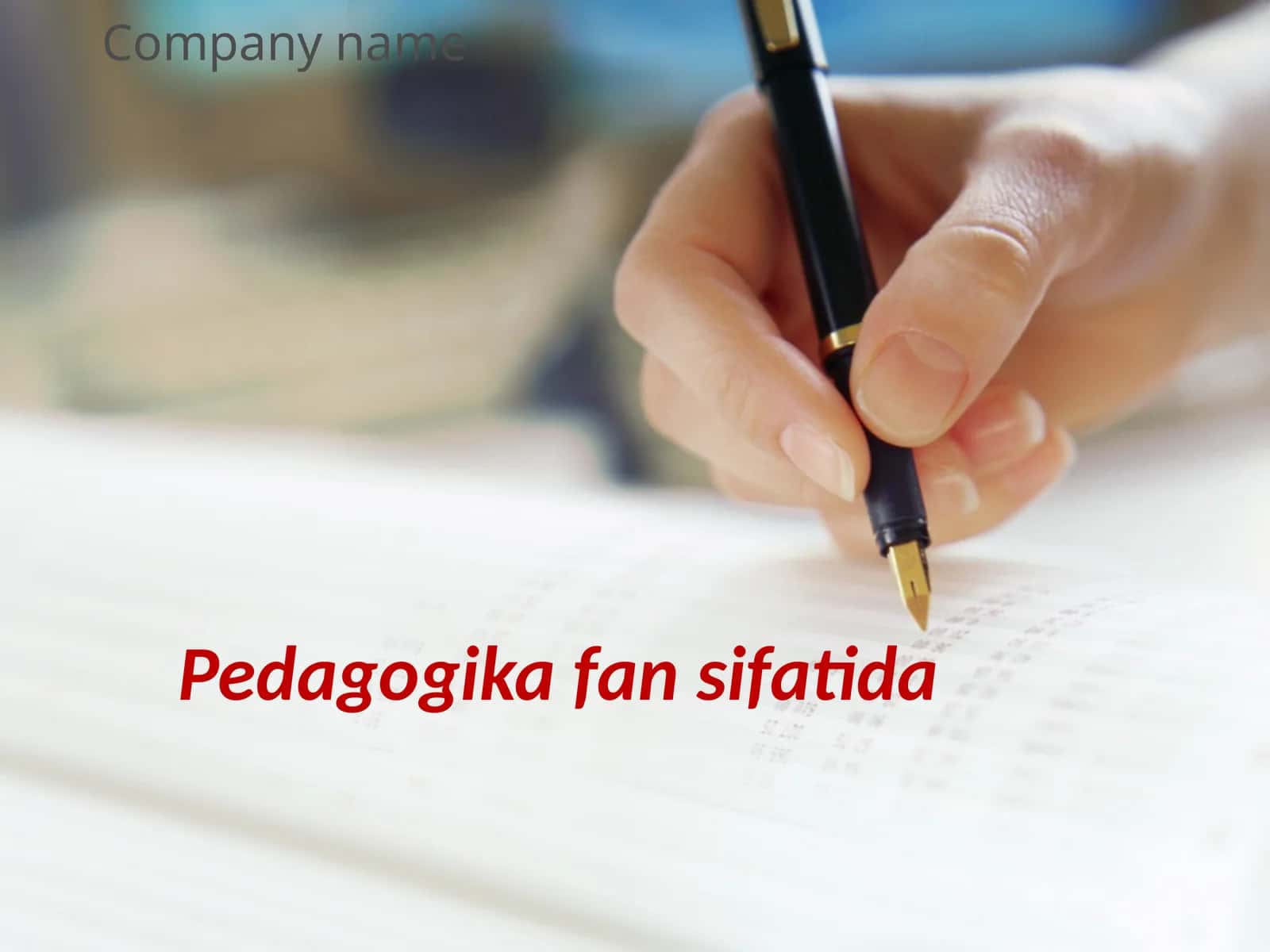 Pedagogika fan sifatida