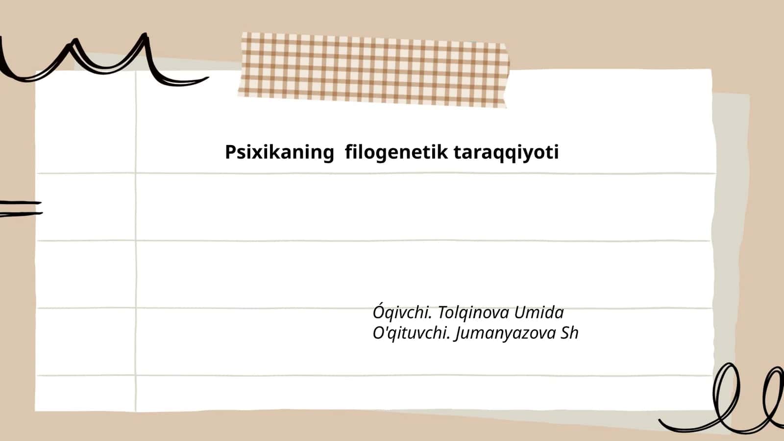 Psixikaning filogenetik taraqqiyoti