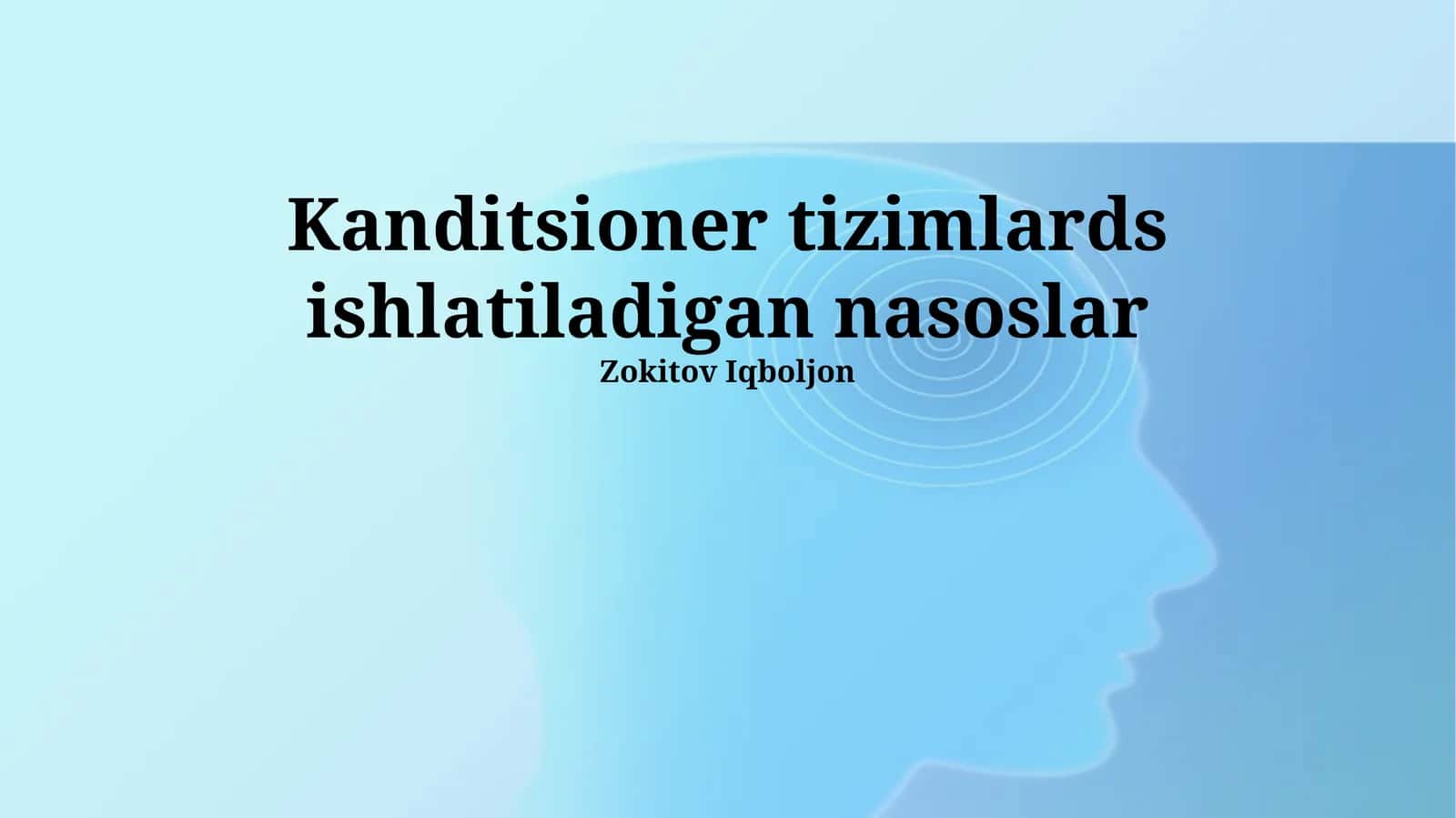 Konditsioner tizimlarda ishlatiladigan nasoslar