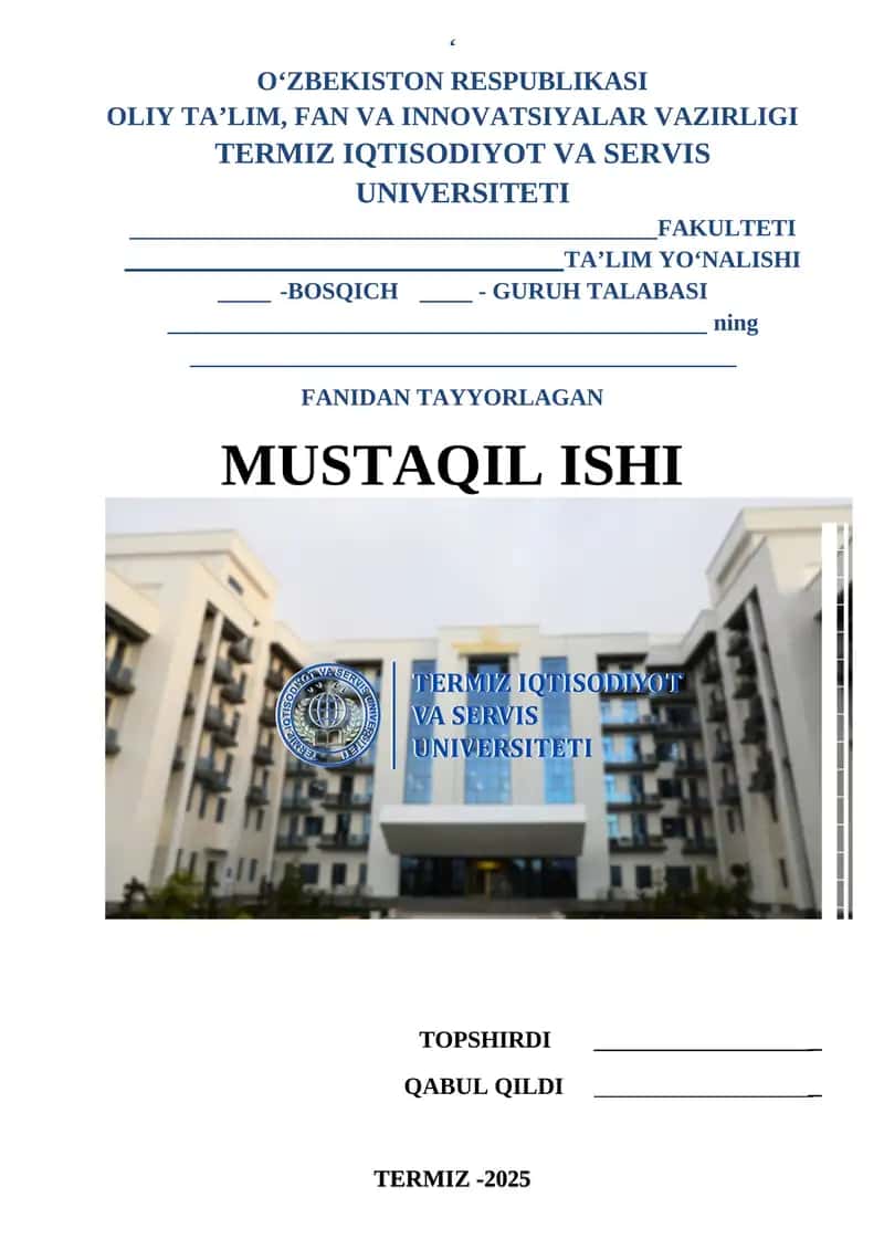 MUSTAQIL ISHI
