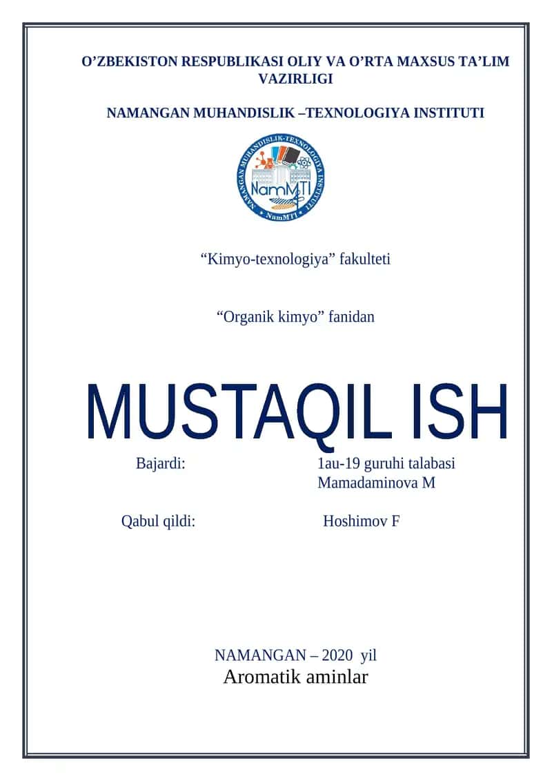Aromatik Aminlar