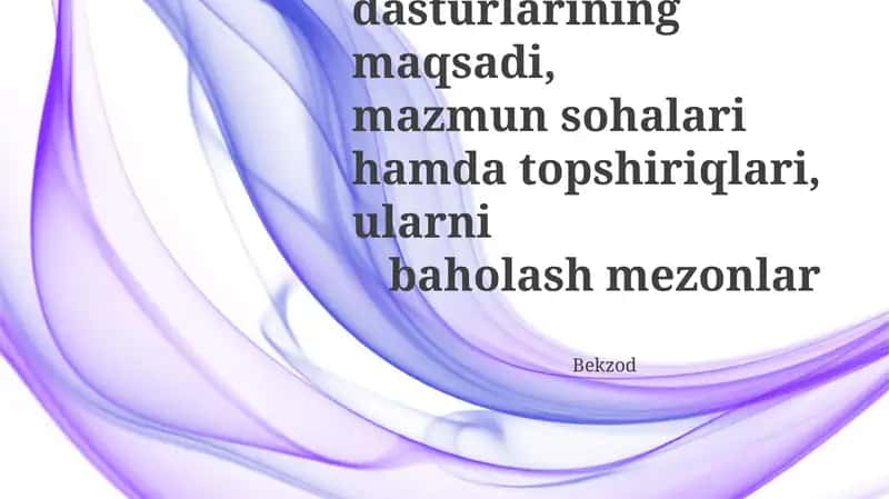 Odamlarni Baholash Dasturlari