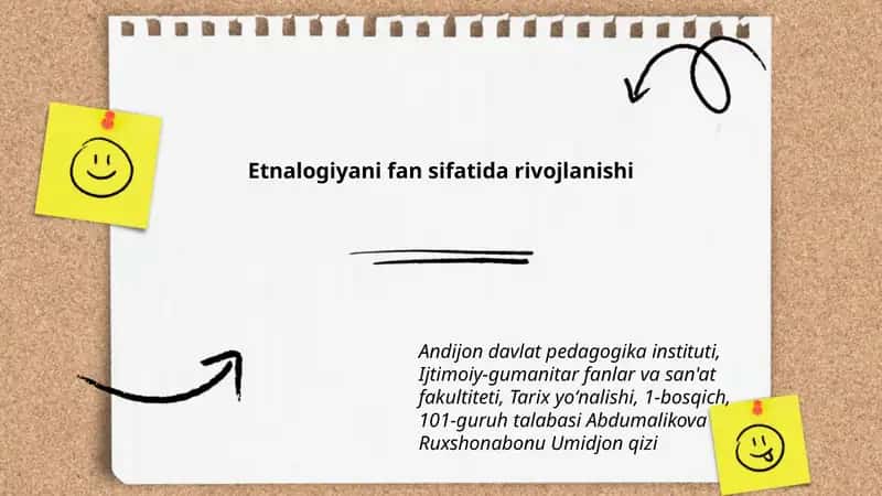 Etnalogiyani fan sifatida rivojlanishi