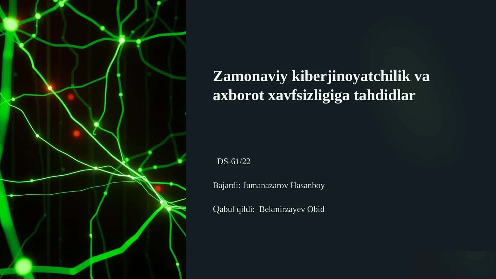 Zamonaviy kiberjinoyatchilik va axborot xavfsizligiga tahdidlar