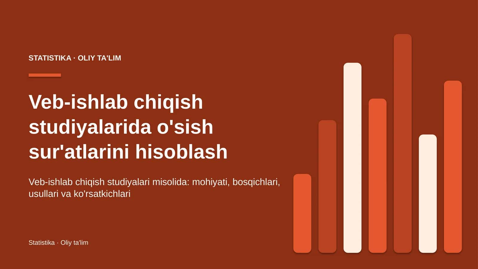[Veb-ishlab chiqish studiyalarida o'sish sur'atlarini hisoblash]