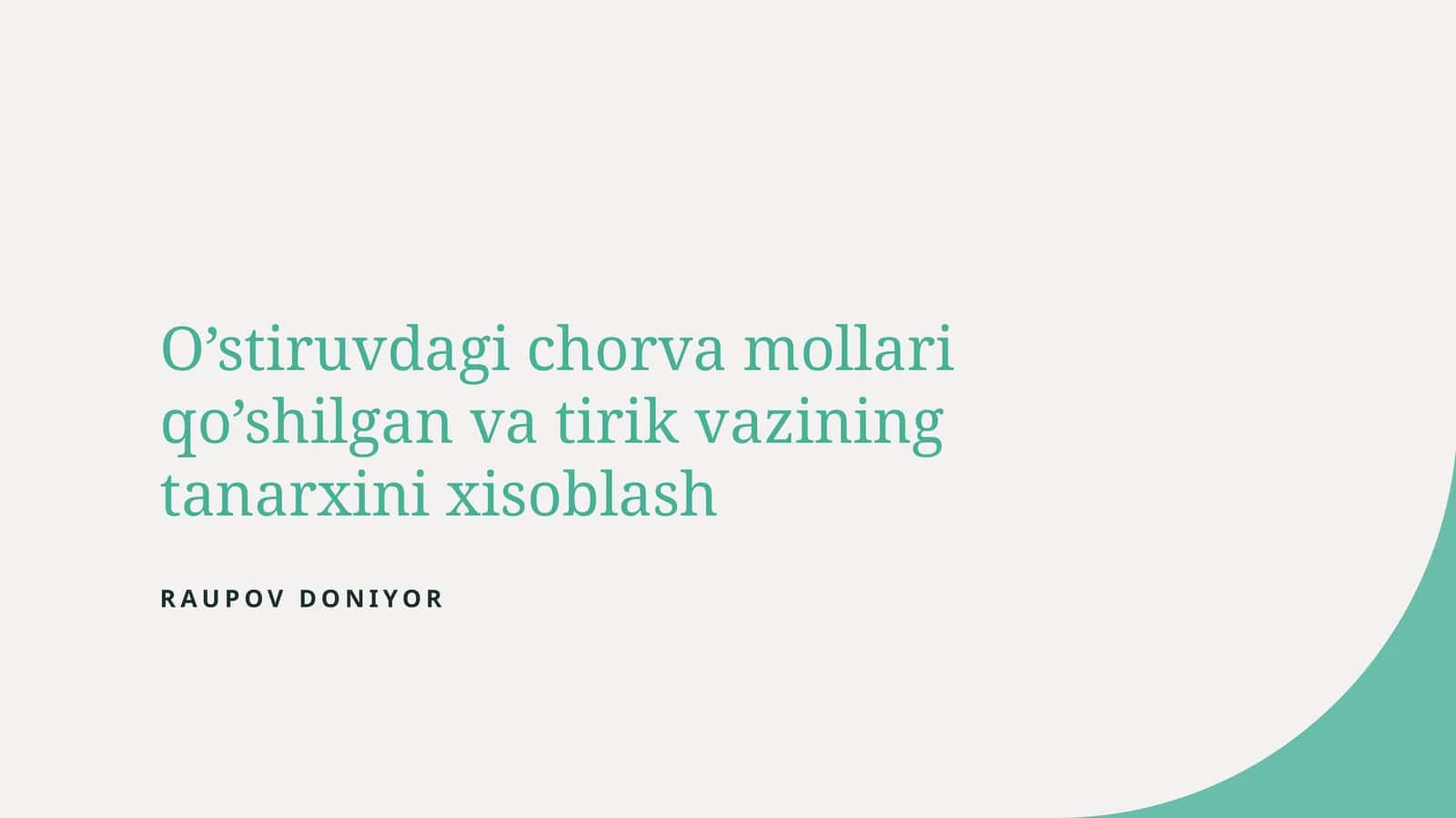 Tannarx kalkulyatsiyasi