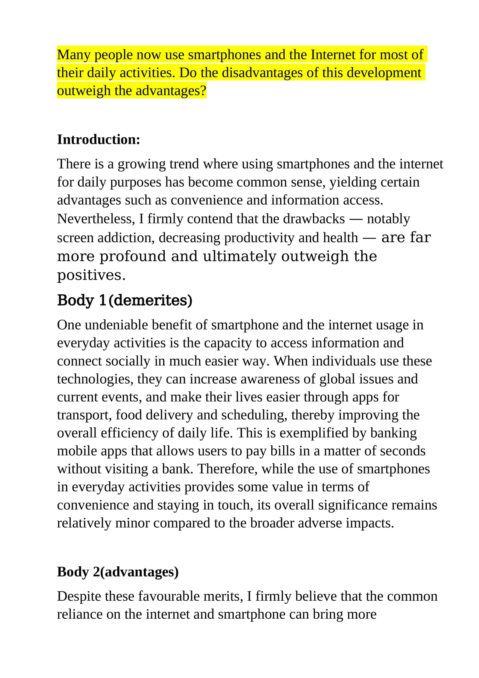 The disadvantages of using smartphones and the internet for daily activities