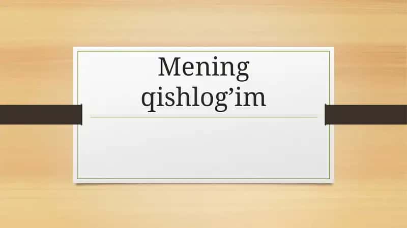 Mening qishlog'im Yangiqo'rg'on