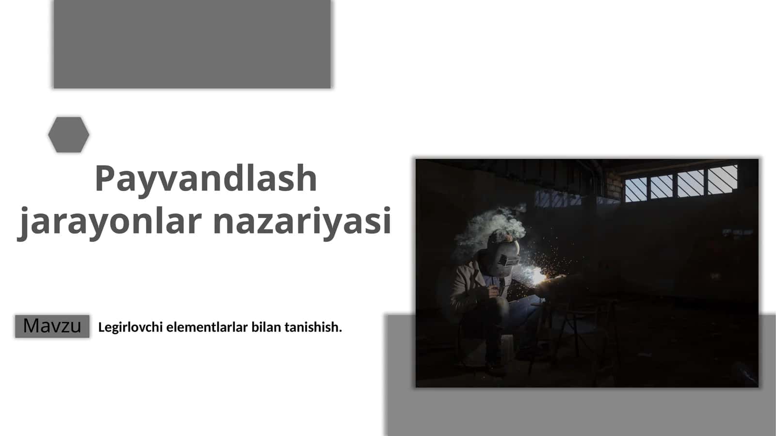 Legirlovchi elementlar bilan tanishish