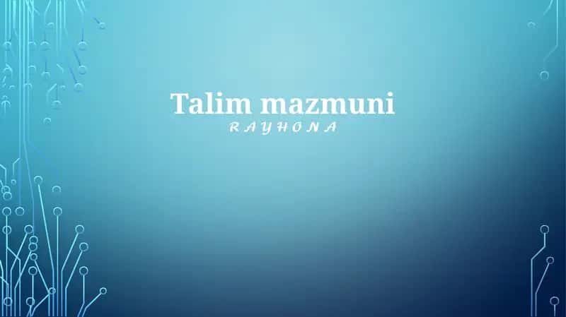 Talim mazmuni